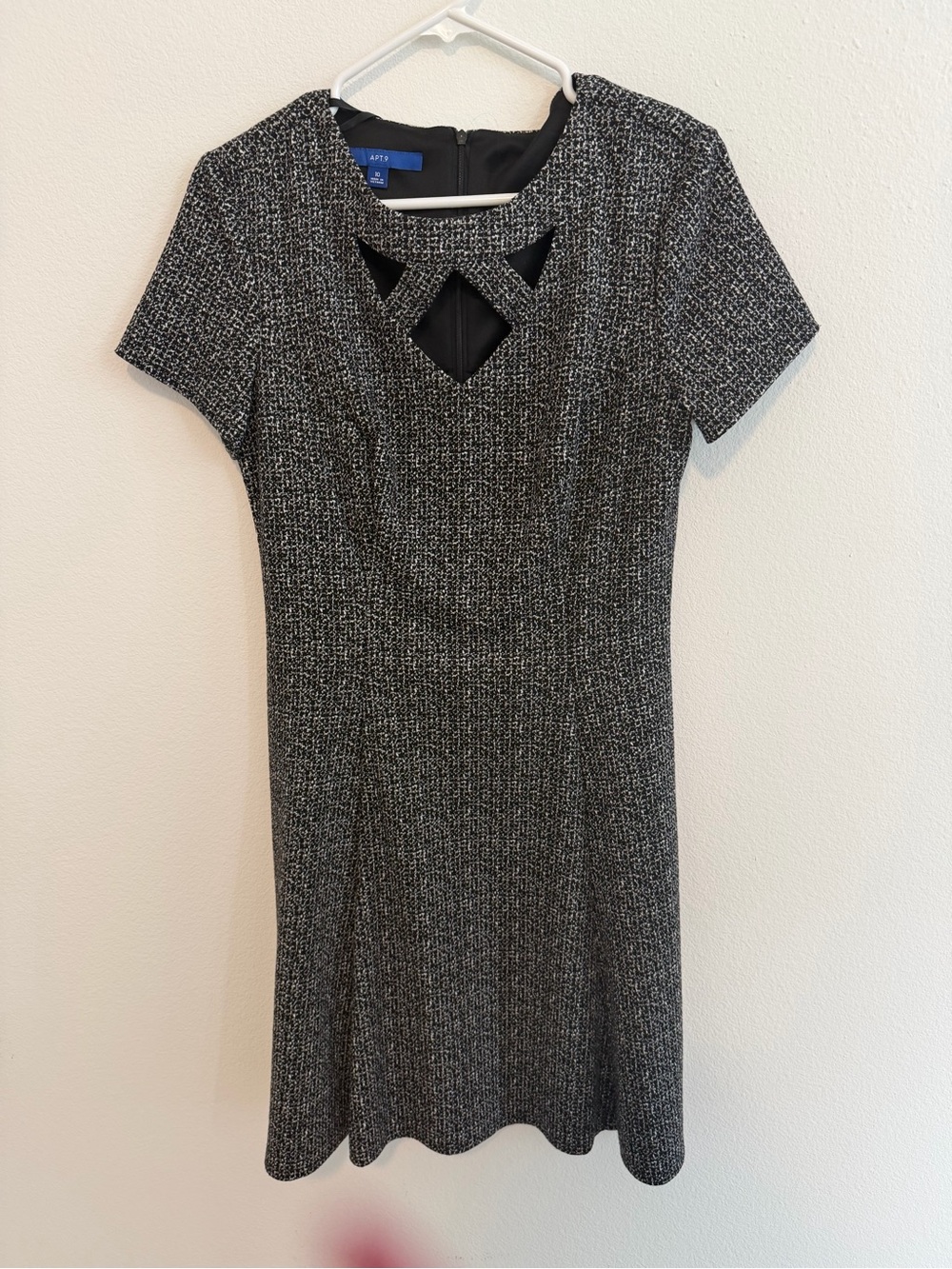 Apt. 9 Black and White Knit Cutout Sheath Dress